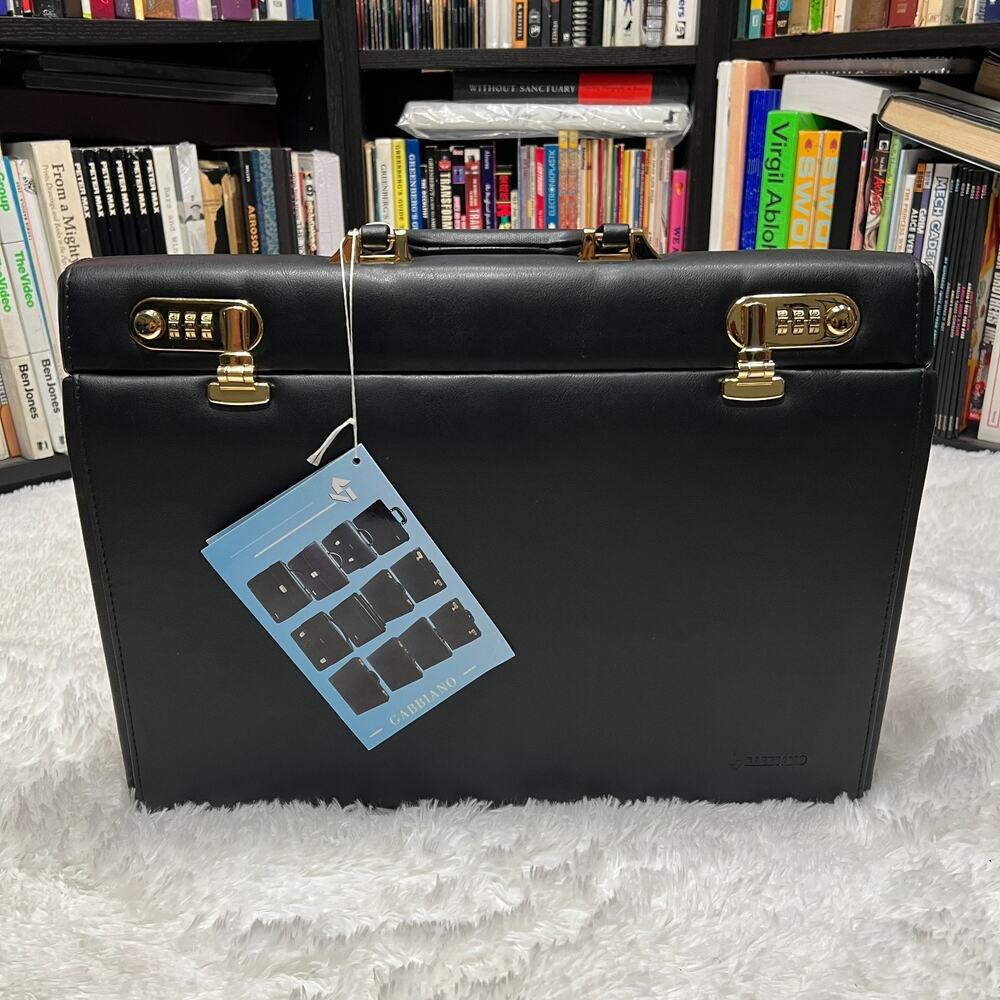 VINTAGE GABBIANO BRIEFCASE BAG STYLE 8001 BLACK